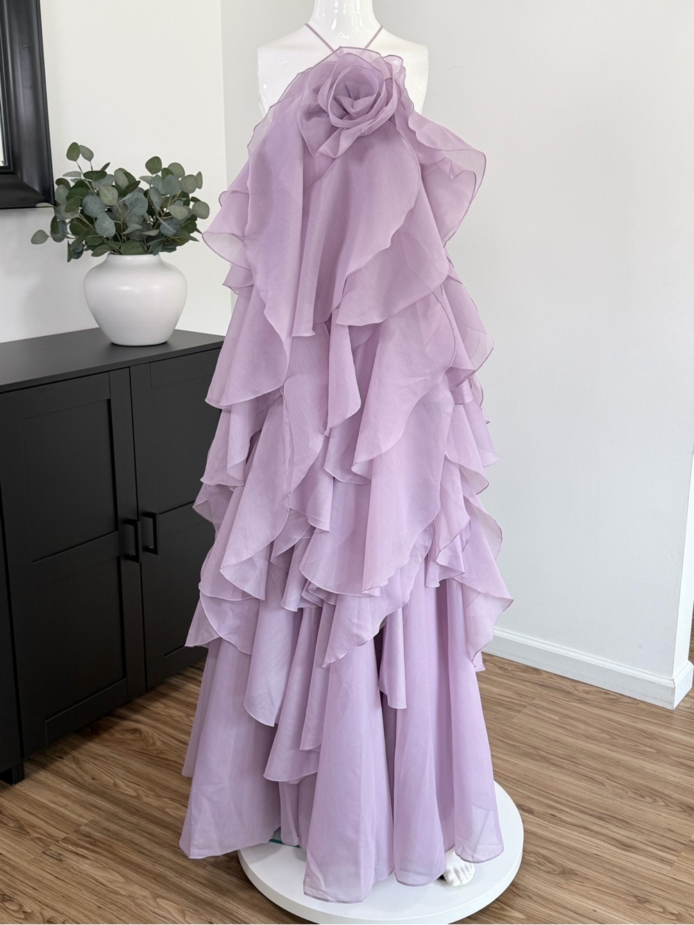 AJE Pandorea Layered Maxi Lilac Dress Size 6 Medium - Picture 7 of 17